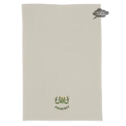 Olive Oil Cream Waffle Weave Kitchen Towel By Tissus Toselli