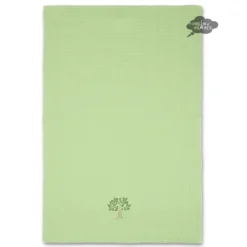 Olive Tree Green Waffle Weave Kitchen Towel By Tissus Toselli