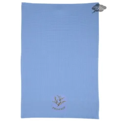 Olives Blue Waffle Weave Kitchen Towel By Tissus Toselli