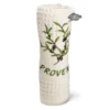 Olives Cream Waffle Weave Kitchen Towel By Tissus Toselli