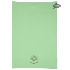 Olives Green Waffle Weave Kitchen Towel By Tissus Toselli