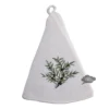 Round Terry Hand Towel Olives White By Tissus Toselli Kitchen