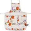 Poppies Cream Cotton Kitchen Apron By Tissus Toselli
