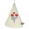 Kitchen Round Terry Hand Towel Poppies Cream By Tissus Toselli