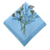 Poppies Sky Blue Provence Cotton Napkin By Tissus Toselli