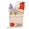 Poppies Cream Cotton Oven Mitt By Tissus Toselli Aprons & Pot Holders