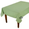 Table Linens 60x96" Rectangular Calisson Green Acrylic-Coated Cotton Tablecloth By Tissus Toselli