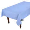 60x96" Rectangular Calisson Lavender Blue Acrylic-Coated Cotton Tablecloth By Tissus Toselli