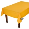 60x96" Rectangular Calisson Yellow & Red Acrylic-Coated Cotton Tablecloth By Tissus Toselli