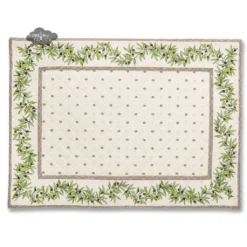 Calisson Cream Quilted Cotton Placemat By Tissus Toselli