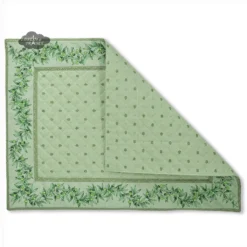 Calisson Green Quilted Cotton Placemat By Tissus Toselli