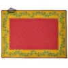Calisson Red Quilted Placemat By Tissus Toselli