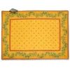 Calisson Yellow & Red Quilted Placemat By Tissus Toselli