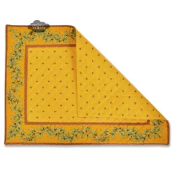 Calisson Yellow & Red Quilted Placemat By Tissus Toselli