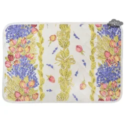 Roses & Lavender Acrylic Coated Quilted Placemats By Tissus Toselli
