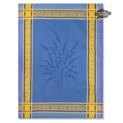 L'Ensoleillade Senanque Blue French Cotton Jacquard Dish Towel Kitchen