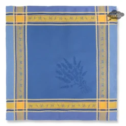 Senanque Blue French Cotton Jacquard Napkin By L'Ensoleillade Table Linens