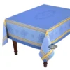 Table Linens 62x120" Rectangular Senanque Blue Jacquard Tablecloth By L'Ensoleillade