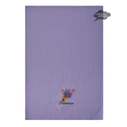 Lavender Lavender Bouquet Waffle Weave Cotton Kitchen Towel By Terres Et Couleurs
