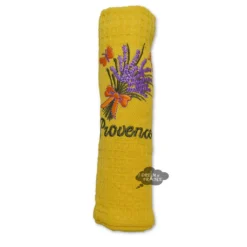 Lavender Yellow Bouquet Waffle Weave Cotton Kitchen Towel By Terres Et Couleurs