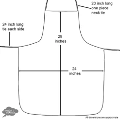 Poppies Sky Blue Cotton Kitchen Apron By Tissus Toselli