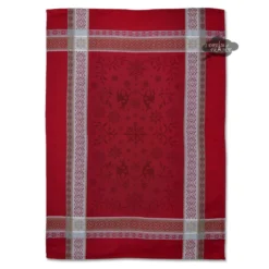 Christmas Spirit French Jacquard Cotton Dish Towel By Marat D'Avignon Kitchen