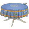 Table Linens 70" Round Clos Des Oliviers Blue French Tablecloths By L'Ensoleillade
