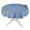 58" Round Clos Des Oliviers Blue Tablecloth By L'ensoleillade