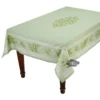 60x96" Rect Clos Des Oliviers Green Acrylic-Coated Cotton Tablecloth By L'Ensoleillade Table Linens