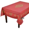 Table Linens 60x96" Rectangular Clos Des Oliviers Red Acrylic-Coated Cotton Tablecloth By L'Ensoleillade