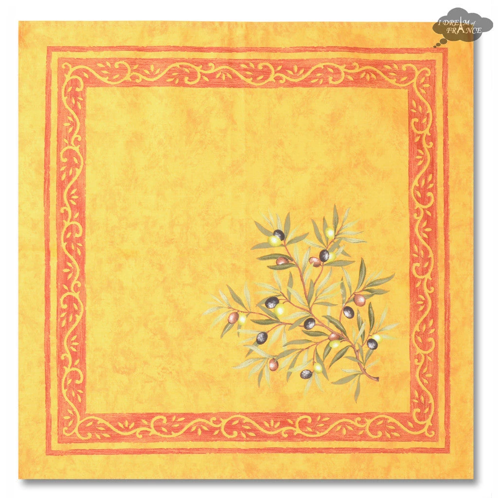 Table Linens Clos Des Oliviers Yellow Provence Cotton Napkin By L'Ensoleillade