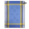 Olivia Blue & Yellow Cotton Jacquard Dish Towel By Tissus Toselli Kitchen