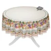 70" Round Grapes Acrylic-Coated Cotton Tablecloth By Tissus Toselli Table Linens