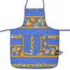 Lemons Blue Cotton Kitchen Apron By Tissus Toselli