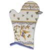Moustiers Blue & Cream Cotton Oven Mitt By Tissus Toselli Aprons & Pot Holders