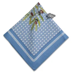 Nyons Blue Provence Cotton Napkin By Tissus Toselli