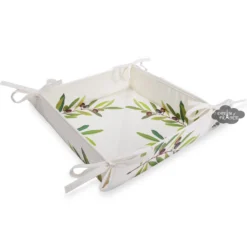 Nyons Cream Acrylic Coated Bread Basket By Tissus Toselli