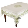Table Linens 60x96" Rectangular Nyons Cream Acrylic Coated Cotton Tablecloth By Tissus Toselli