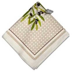 Nyons Cream Provence Cotton Napkin By Tissus Toselli