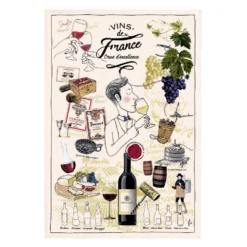 Winkler Torchons & Bouchons French Crus D'Excellence Tea Towel By Torchons Et Bouchons