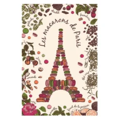 Winkler Torchons & Bouchons Kitchen Macarons Eiffel Tower Tea Towel By Torchons Et Bouchons