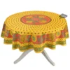 Provence Imports Tournesol Red/Yellow French Provencal Polyester Tablecloth - 70" Round