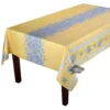 60x 96" Rectangular Valensole Yellow Double Border Acrylic-Coated Cotton Tablecloth By L'Ensoleillade