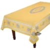 60x 96" Rectangular Valensole Yellow Acrylic-Coated Cotton Tablecloth By L'Ensoleillade
