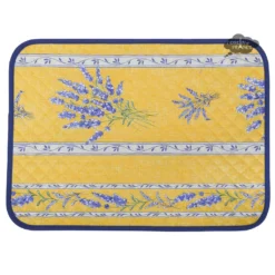 Valensole Yellow Cotton Quilted Placemats By L'Ensoleillade