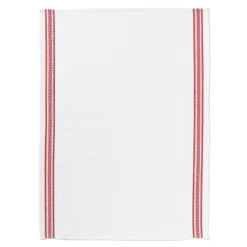 Winkler Torchons & Bouchons Red Checkerboard Border Cotton Dish Towel By Winkler