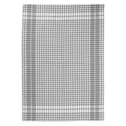 Winkler Torchons & Bouchons Gray Small Square Gingham Pattern Cotton Dish Towel By Winkler Towels